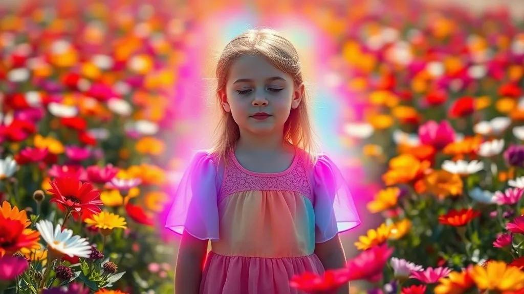 Dream symbol: bright colorful girl: scenarios: Dream of a Girl with a Radiant Aura