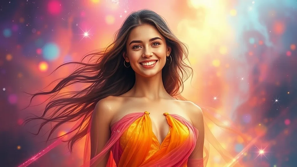Dream symbol: bright colorful girl: symbolism: Feminine Energy and Empowerment