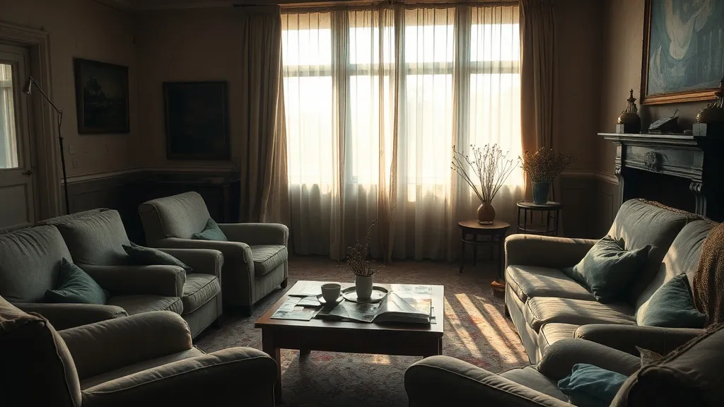 Dream symbol: abandoned lounge: symbolism: Reflection on Past Leisure and Comfort