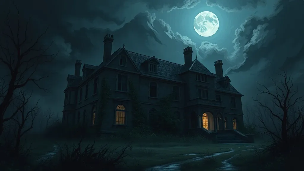 Dream symbol: old abandoned mansion: scenarios: Dream of an Abandoned Mansion at Night