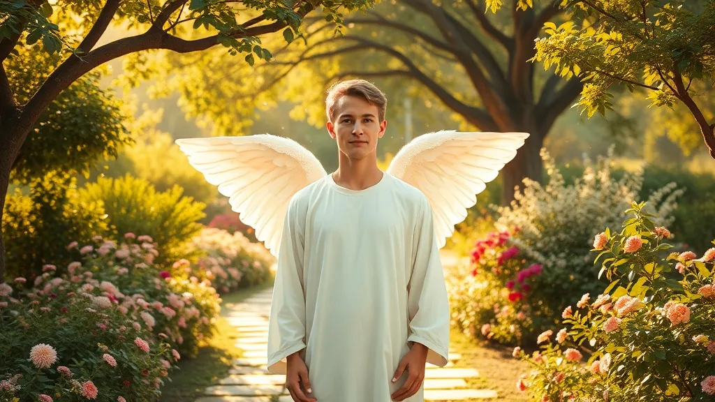 Dream symbol: angel-looking young man: scenarios: Dream of Meeting an Angel-Looking Young Man in a Garden