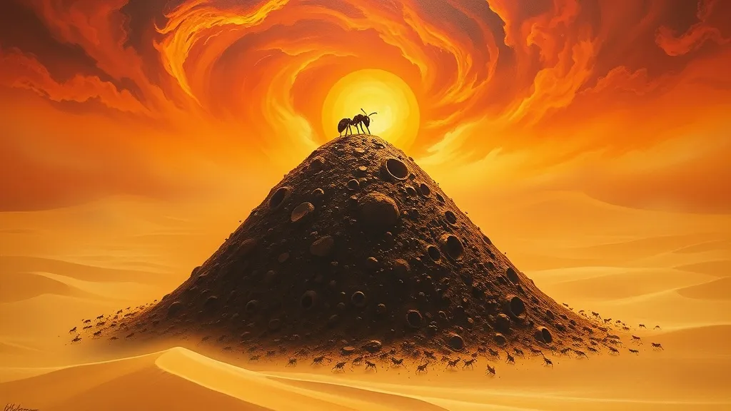 Dream symbol: ant-hill: scenarios: Dream of an anthill in the desert
