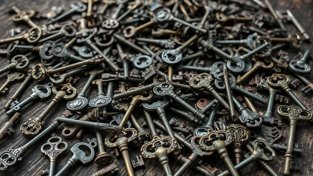 Dream symbol: antique key: scenarios: Dream about Multiple Antique Keys