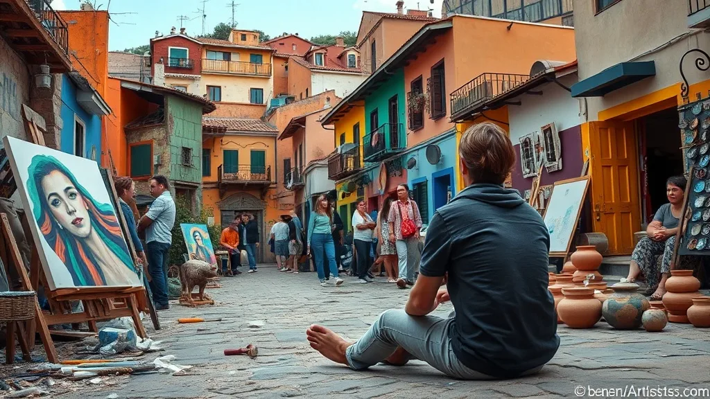 Dream symbol: artist's village: scenarios: Dream of being overwhelmed in an artist's village