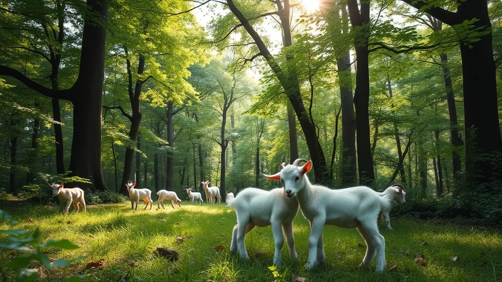 Dream symbol: baby goats: scenarios: Dream of Baby Goats in a Forest
