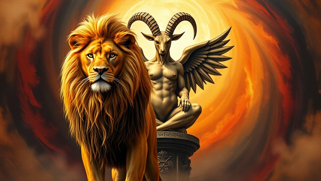 Dream symbol: baphomet: scenarios: Dream of Baphomet with a Lion