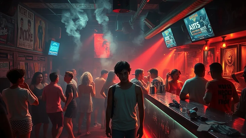 Dream symbol: bar at night: scenarios: Dream of a Night Bar with Loud Music