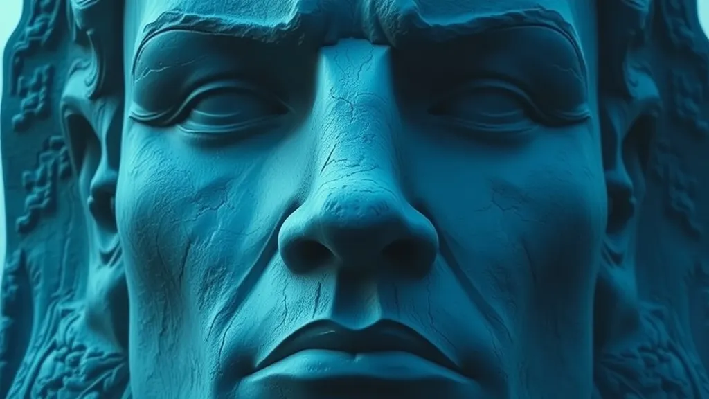 Dream symbol: big blue face: scenarios: Dreaming of a Big Blue Face Made of Stone