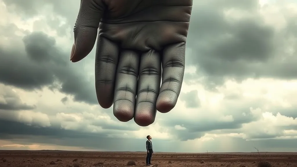 Dream symbol: big hand: symbolism: Manifestation of Overwhelming Pressures