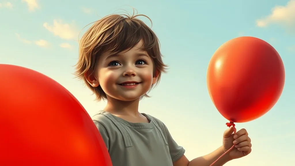 Dream symbol: big red balloon: scenarios: Dream of a Child Holding a Big Red Balloon