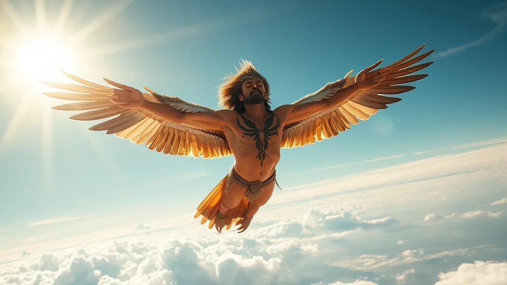 Dream symbol: bird man: scenarios: Dream of a Bird Man Flying