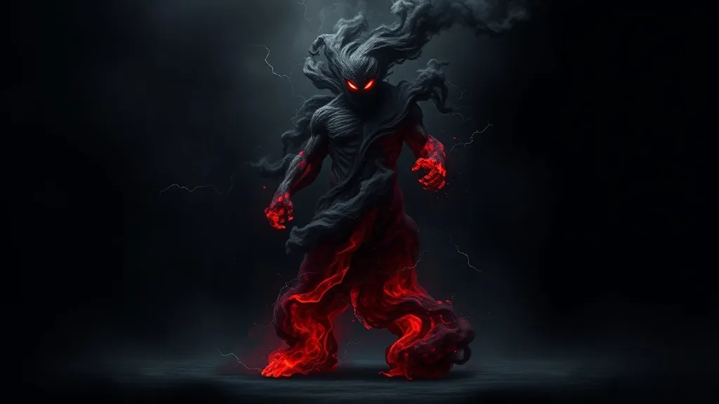 Dream symbol: black and red entity: symbolism: Emblem of Power Struggles and Dominance Dream symbol: black and red entity: symbolism: Emblem of Power Struggles and Dominance