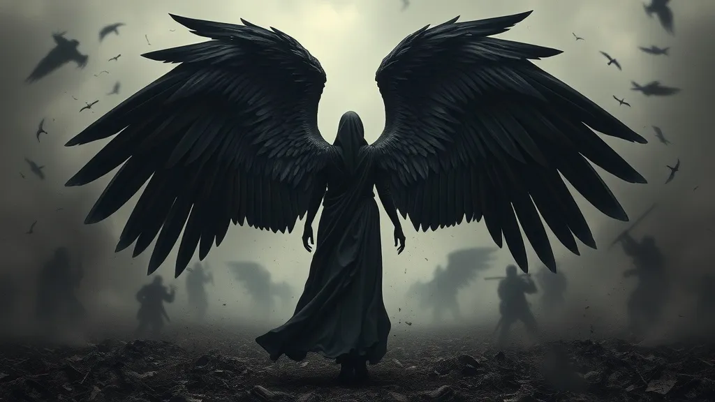 Dream symbol: black angel wings: scenarios: Dream of Black Angel Wings in Battle