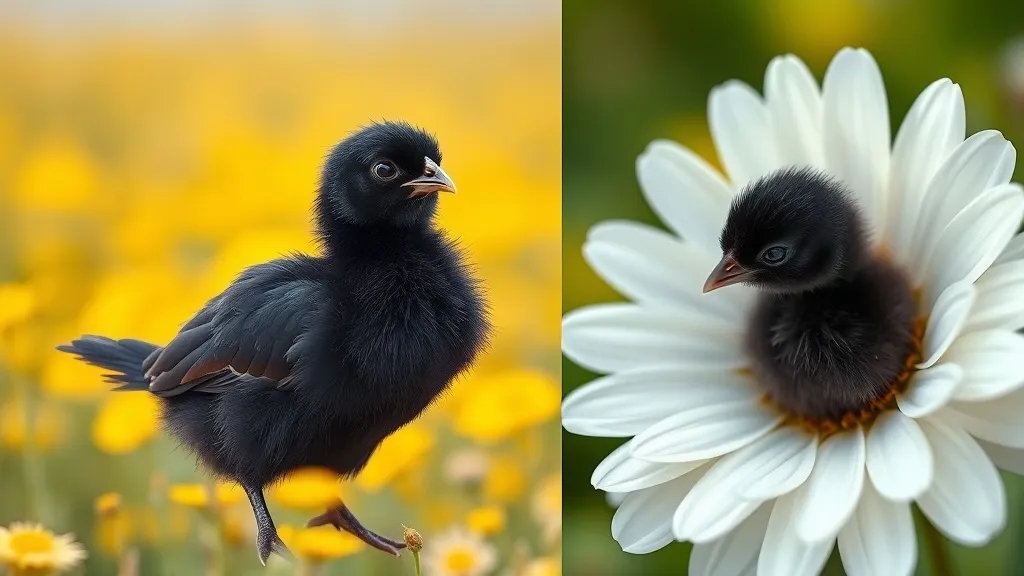 Dream symbol: black baby chicken: scenarios: Dream about a Black Baby Chick that is unusually large or small