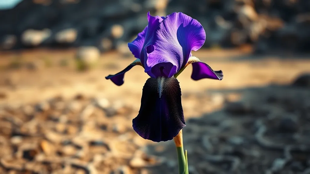 Dream symbol: black-bearded iris flower: symbolism: Resilience and Perseverance in the Face of Adversity