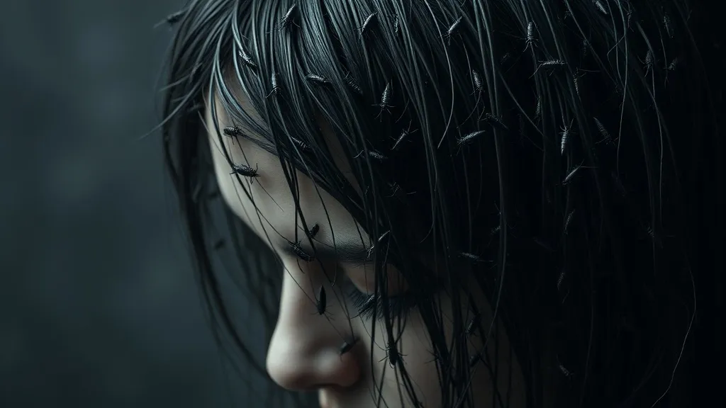 Dream symbol: black bugs: scenarios: Dream About Finding Black Bugs in Your Hair