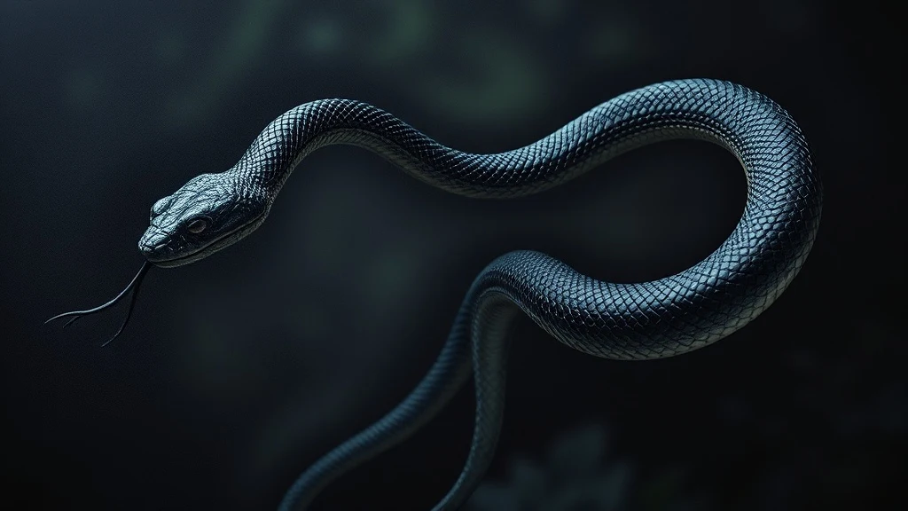 Dream symbol: black flying snake: scenarios: Dream of a Black Flying Snake with Long Body