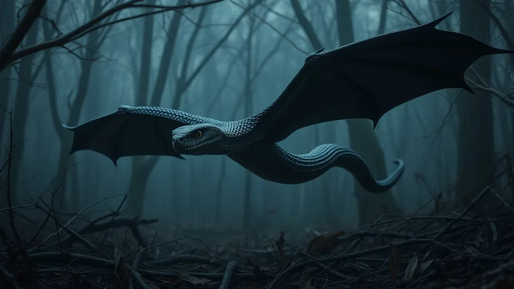 Dream symbol: black flying snake: symbolism: Hidden Dangers and Fears