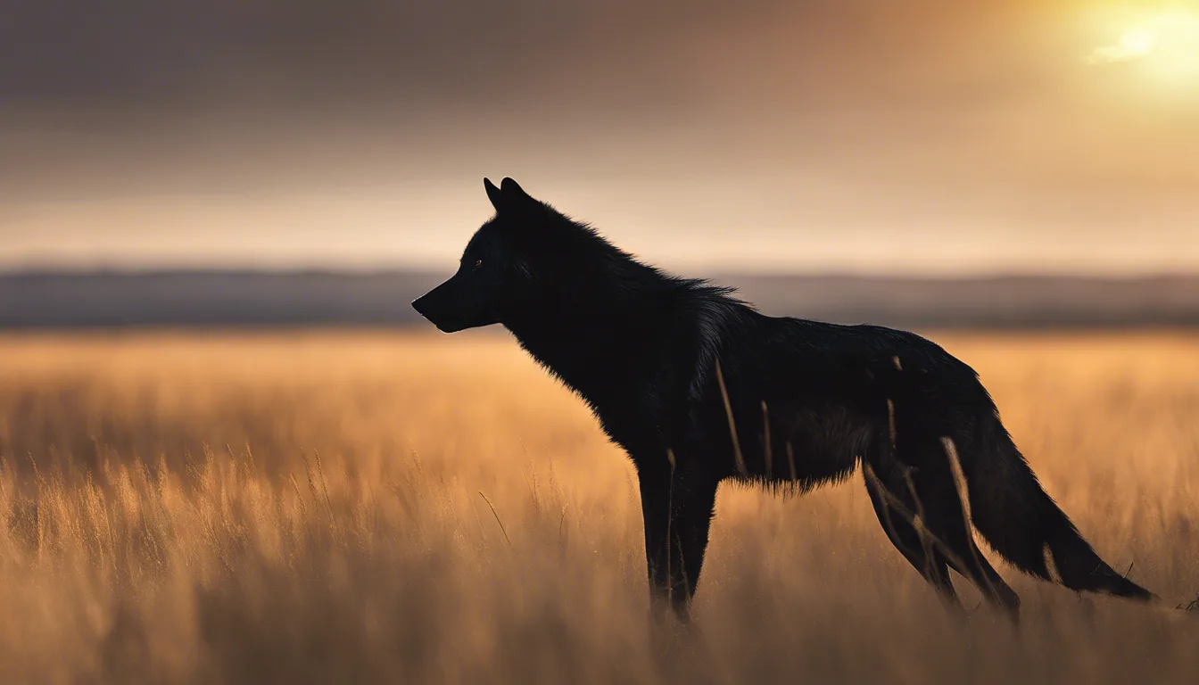 Dream symbol: black wolf: scenarios: Dream of a Black Wolf in the Savannah
