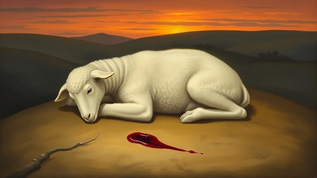 Dream symbol: blood of the lamb: scenarios: Dream about the Blood of a Lamb representing Atonement
