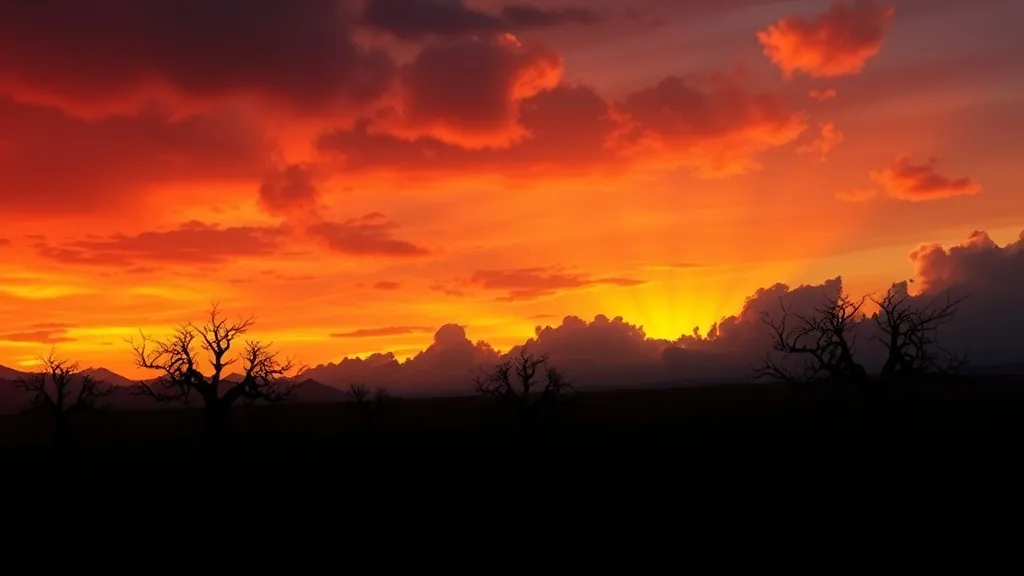 Dream symbol: blood-orange sky: scenarios: Dream about a Blood-Orange Sky changing to another color