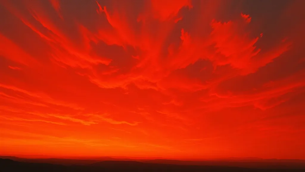 Dream symbol: blood-orange sky: symbolism: Powerful emotional energy