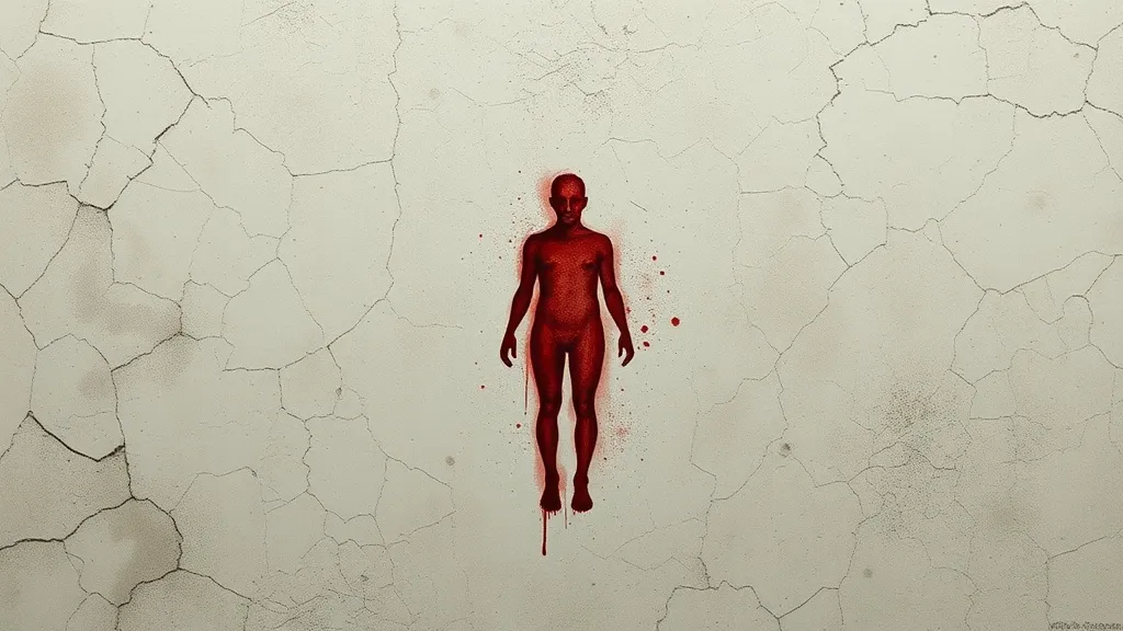 Dream symbol: blood outline: symbolism: Broken Boundaries and Vulnerability