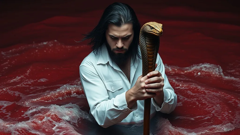 Dream symbol: sea of blood: scenarios: Dream of a Sea of Blood Containing a Cane