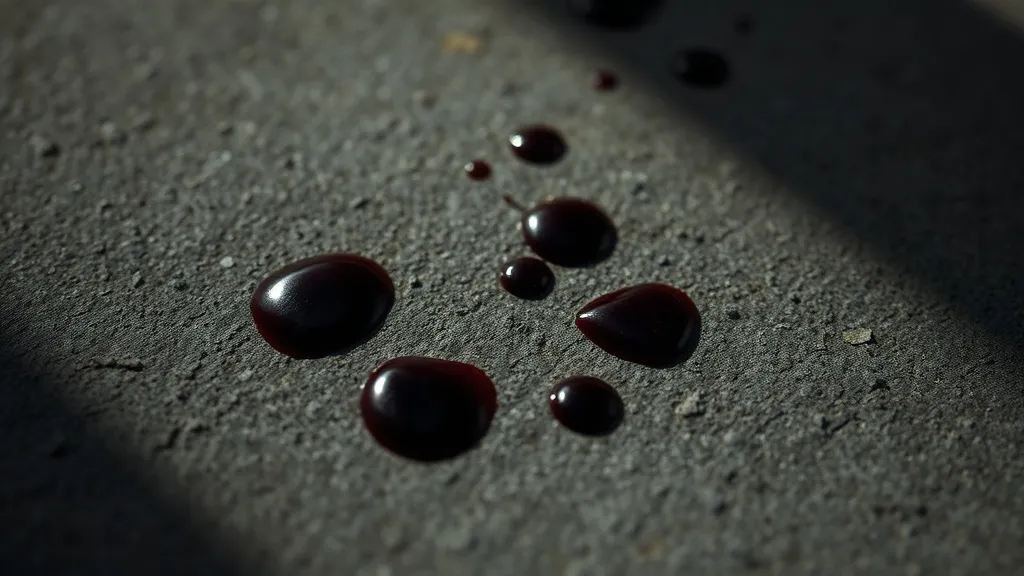 Dream symbol: blood spots: scenarios: Dreaming of Blood Spots on a Surface (Unspecified)