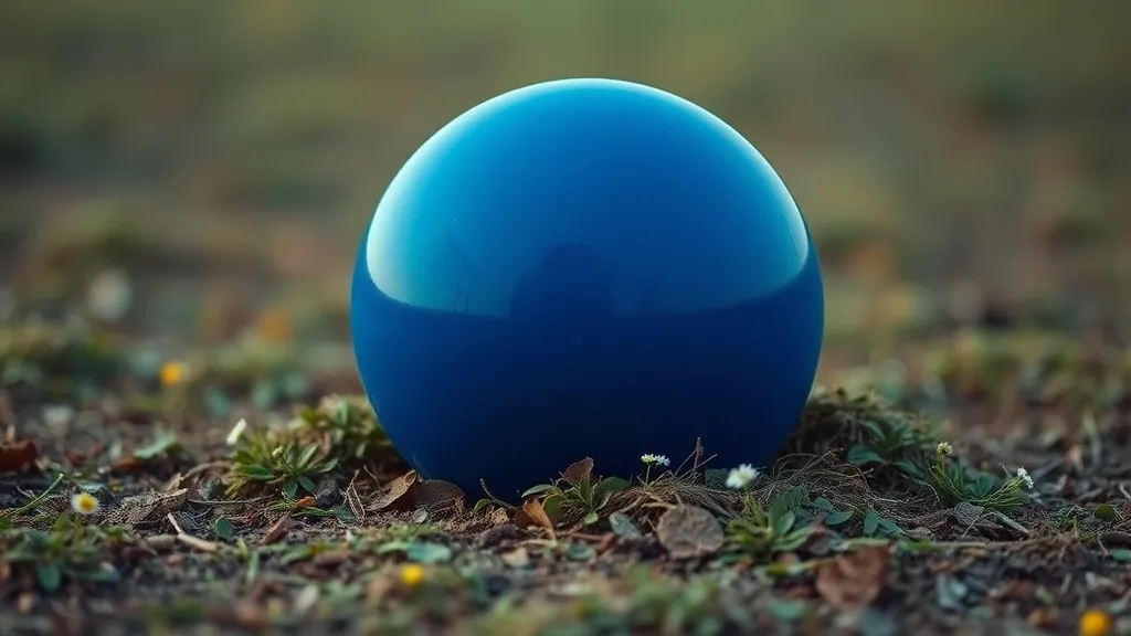 Dream symbol: blue ball: scenarios: Dream about a blue ball on the ground