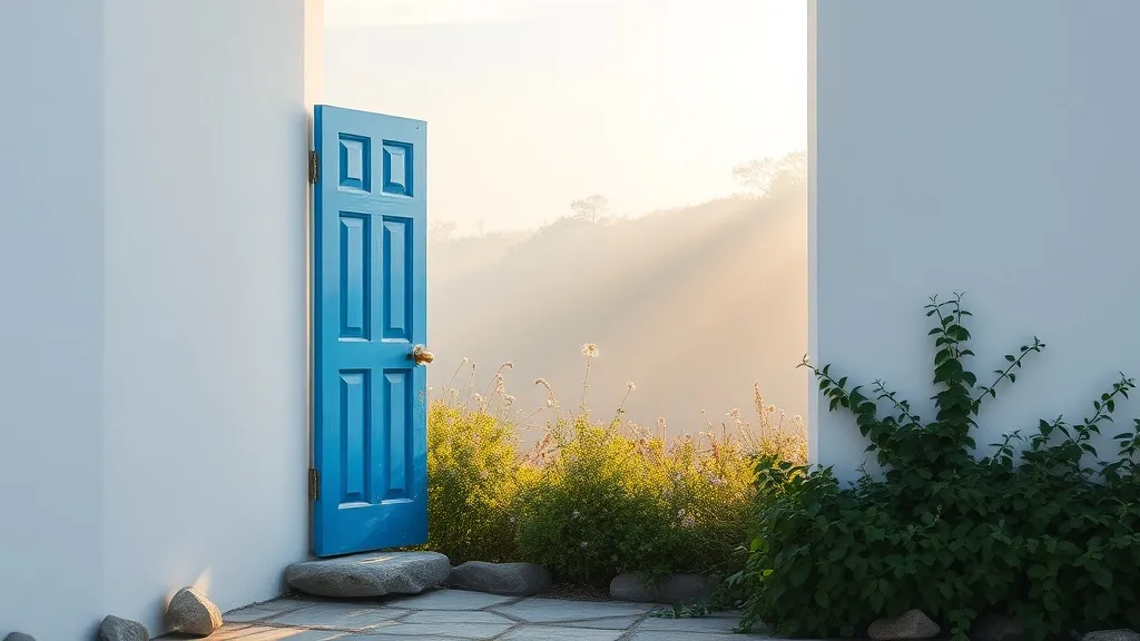 Dream symbol: blue door: symbolism: Gateway to Inner Peace and Calm