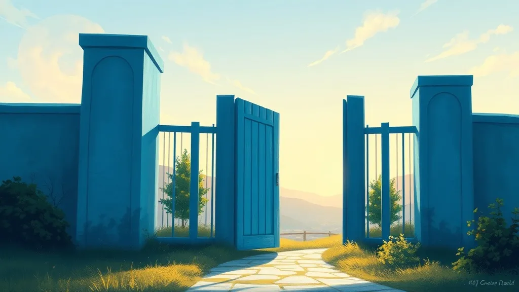 Dream symbol: blue gates: symbolism: Tranquility and Serenity