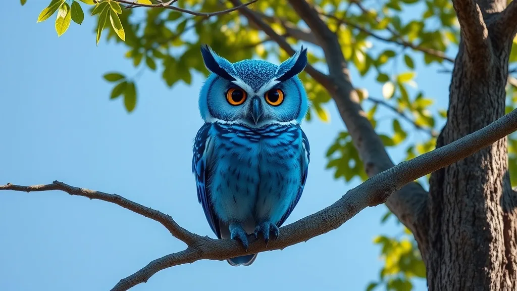 Dream symbol: blue owl: symbolism: Strength and Wisdom