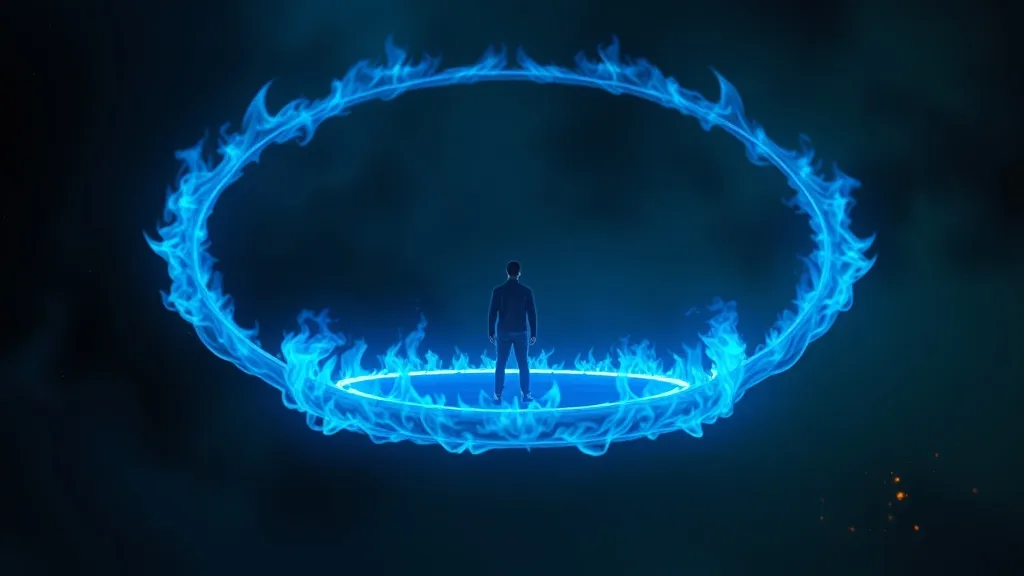 Dream symbol: blue ring of fire: symbolism: Confronting Challenges Amidst Turmoil