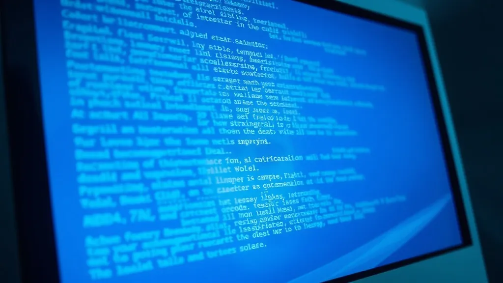 Dream symbol: blue screen: symbolism: Technological Failure and Frustration