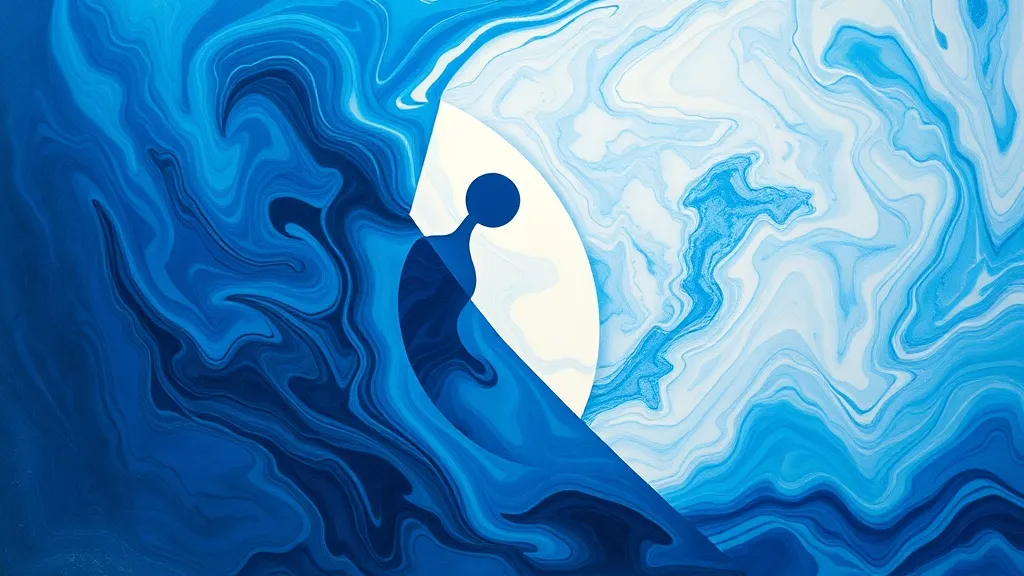 Dream symbol: blue and white background: symbolism: Contrast and Duality