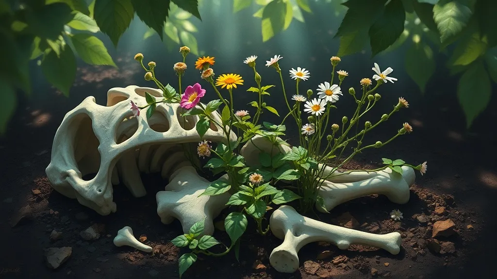 Dream symbol: bone and flesh: scenarios: Dreaming of Bones and Plants Growing From Them