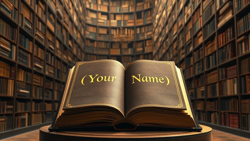 Dream symbol: book with name: scenarios: Dream of a library book with your name on it