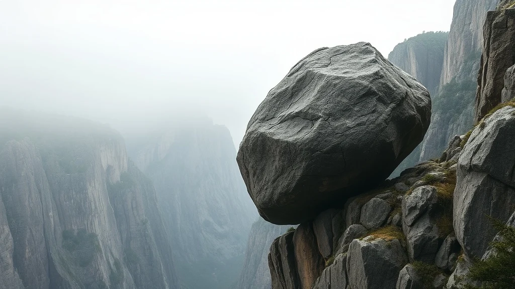 Dream symbol: boulder: scenarios: Dream of Boulder on Cliff