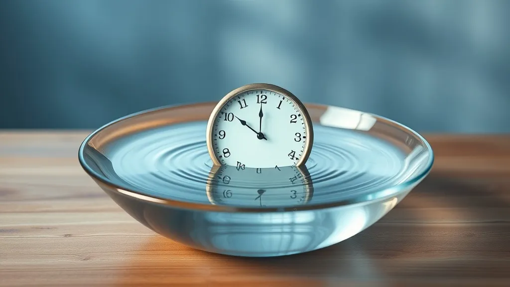 Dream symbol: bowl of water with time hands: symbolism: Reflection of Emotional Cycles