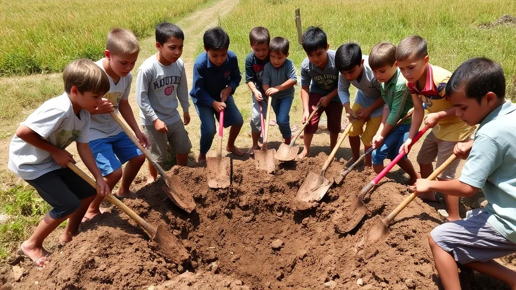 Dream symbol: boys with shovel: symbolism: Challenges and Obstacles