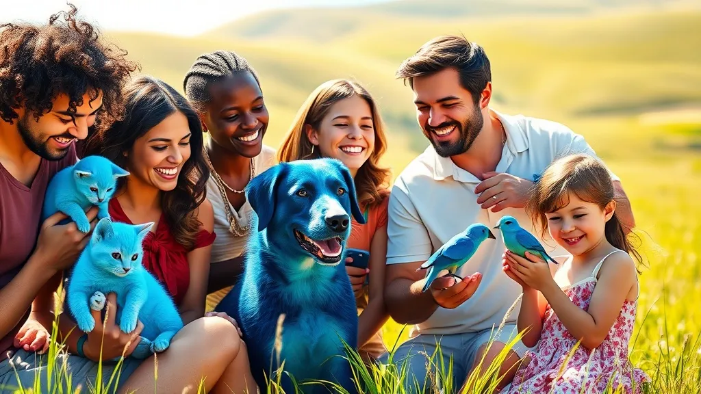 Dream symbol: bright blue color animal: demographics: People Who Love Animals