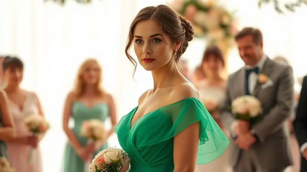 Dream symbol: bright green dress: scenarios: Dreaming of a Bright Green Dress at a Wedding