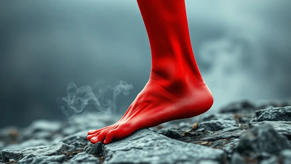 Dream symbol: bright red leg: scenarios: Dream about Bright Red Leg and Difficulty Walking