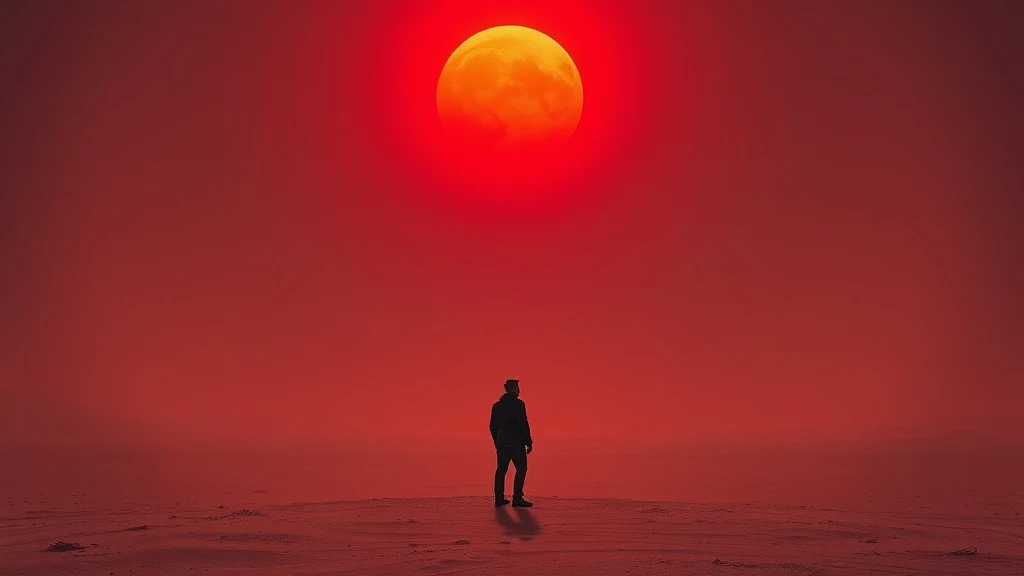 Dream symbol: bright red sun: scenarios: Dream of a bright red sun in the desert