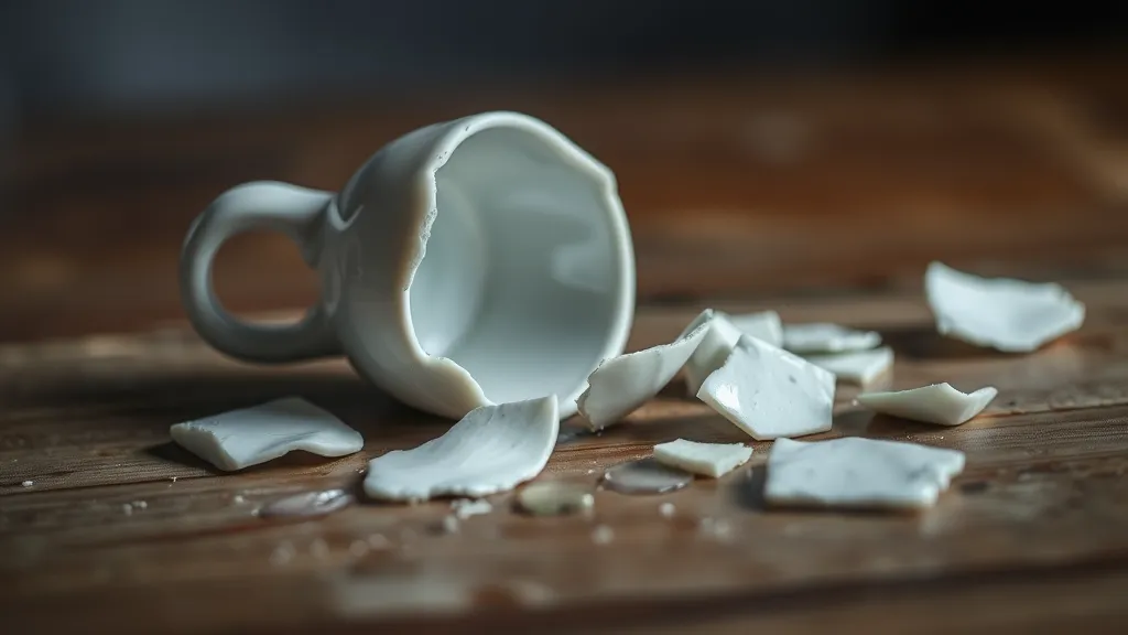 Dream symbol: broken cup: symbolism: Warning of Imminent Disappointment