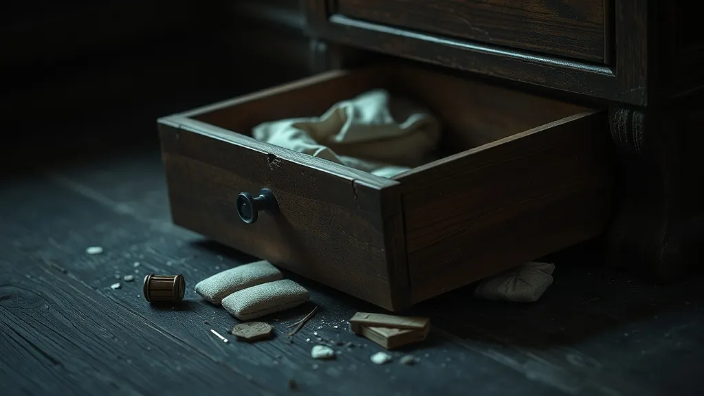 Dream symbol: broken drawer: symbolism: Loss of Control and Security