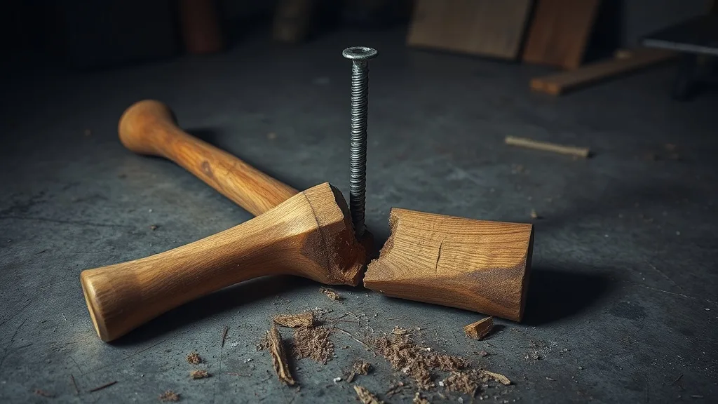 Dream symbol: broken handle: scenarios: Dream of a broken sledgehammer handle