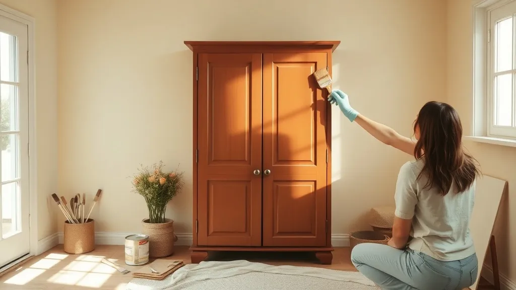 Dream symbol: brown cabinet: scenarios: Dream about Painting a Brown Cabinet