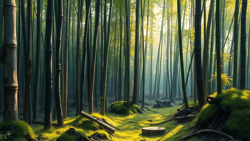 Dream symbol: burnt bamboo wood: scenarios: Dream of Burnt Bamboo Wood with Moss